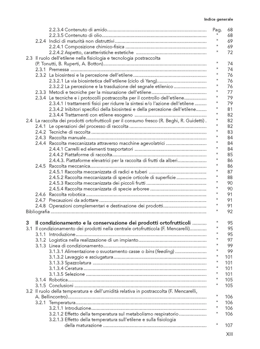 Gestione della qualità e conservazione dei prodotti ortofrutticoli