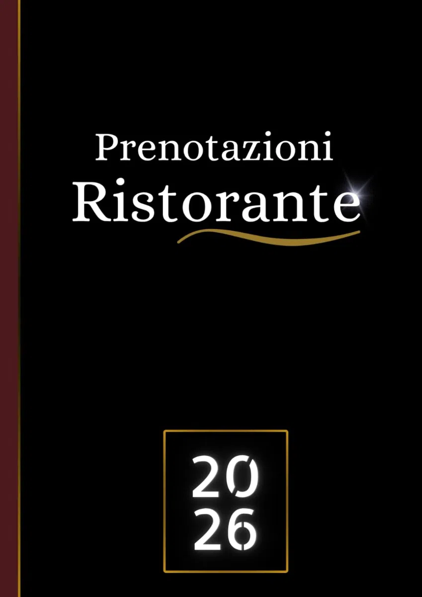 Libro Prenotazioni Ristorante 2026: Agenda ristorante 2026 doppia pagina Formato A4 – 1 giorno 2 pagine Per tutto l'anno