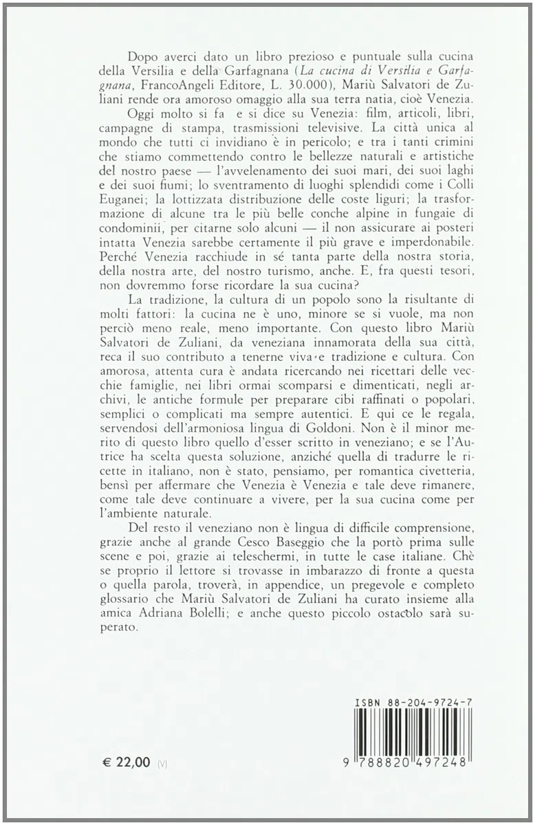 A tola co i nostri veci. La cucina veneziana